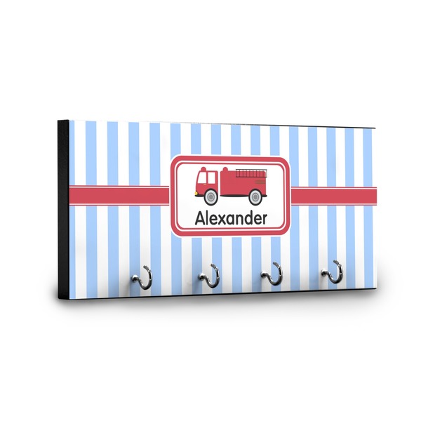 Firetruck Key Hanger - Front View with Hooks