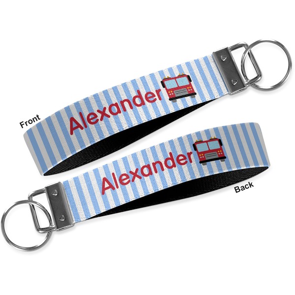 Firetruck Key-chain - Metal and Nylon - Front and Back