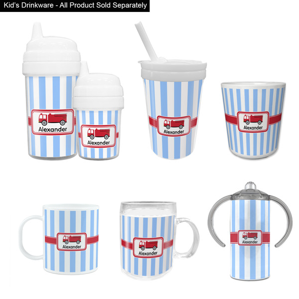 Firetruck Kid's Drinkware - Customized & Personalized