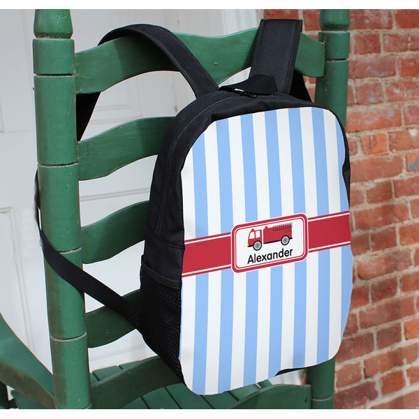 Firetruck Kids Backpack - In Context