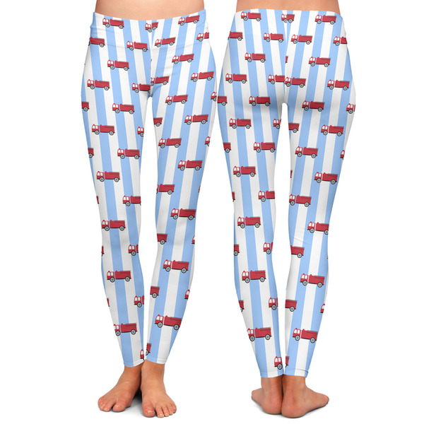 Firetruck Ladies Leggings - Front and Back