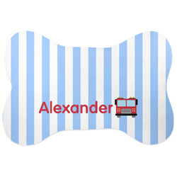 Firetruck Bone Shaped Dog Food Mat (Personalized)