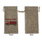 Firetruck Large Burlap Gift Bags - Front Approval