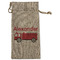 Firetruck Large Burlap Gift Bags - Front