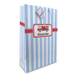 Firetruck Large Gift Bag (Personalized)