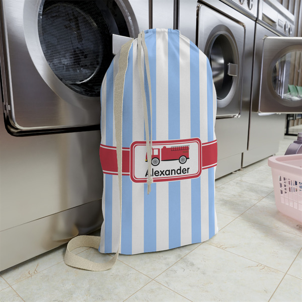 Firetruck Large Laundry Bag - In Context