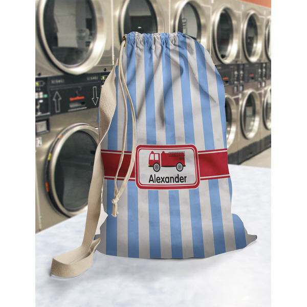 Firetruck Laundry Bag in Laundromat