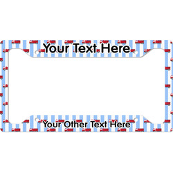 Firetruck License Plate Frame - Style A (Personalized)