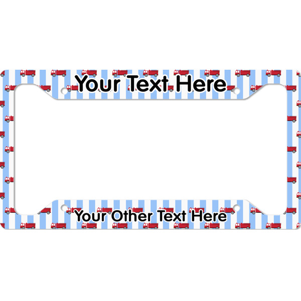 Custom Firetruck License Plate Frame (Personalized)