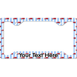 Firetruck License Plate Frame - Style C (Personalized)
