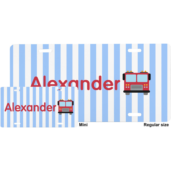 Firetruck License Plate (Sizes)