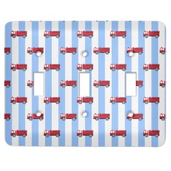 Firetruck Light Switch Cover (3 Toggle Plate)
