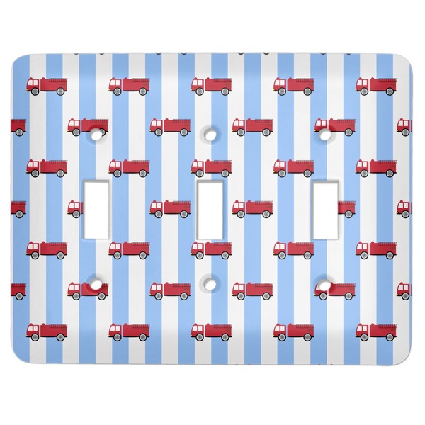 Custom Firetruck Light Switch Cover (3 Toggle Plate)