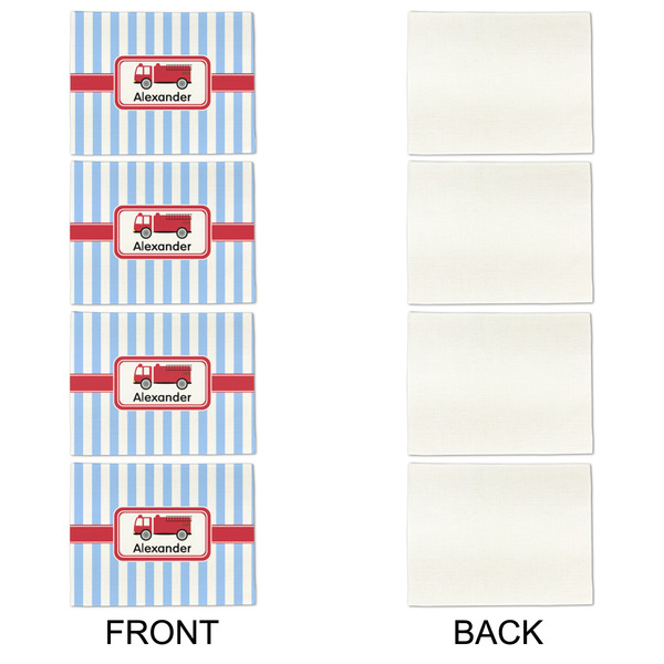 Firetruck Linen Placemat - APPROVAL Set of 4 (single sided)