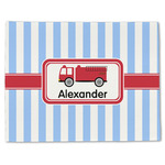 Firetruck Single-Sided Linen Placemat - Single w/ Name or Text