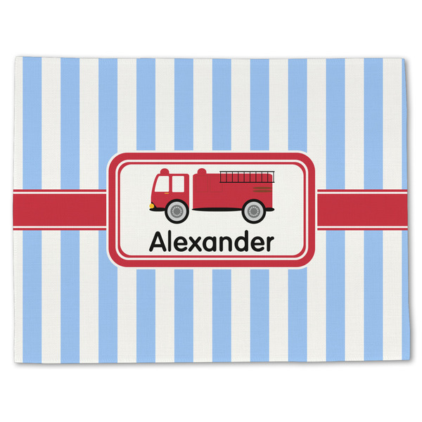 Firetruck Linen Placemat - Front