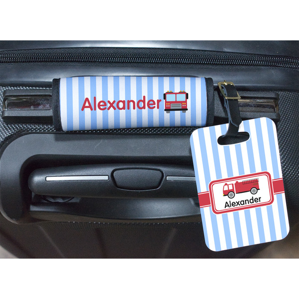 Firetruck Luggage Wrap & Tag