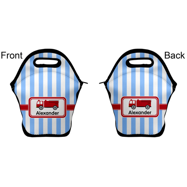 Firetruck Lunch Bag - Front and Back