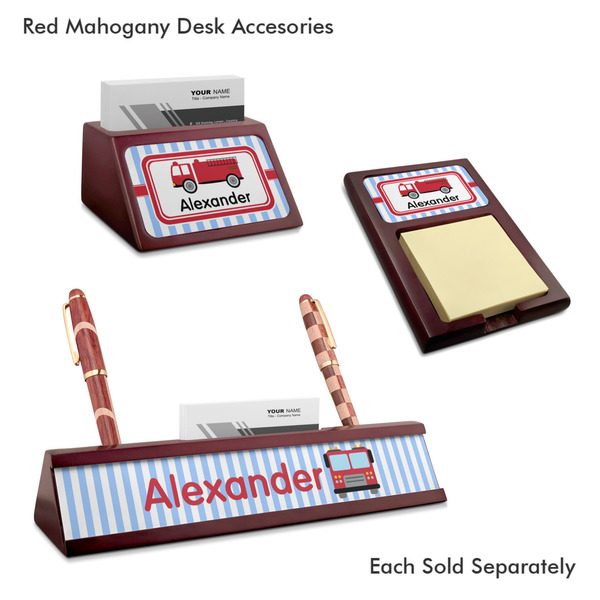 Firetruck Mahogany Desk Accessories