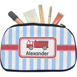Firetruck Makeup / Cosmetic Bag - Medium (Personalized)