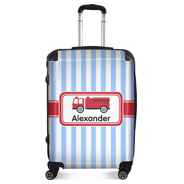 Custom Firetruck Suitcase - 24" Medium - Checked (Personalized)