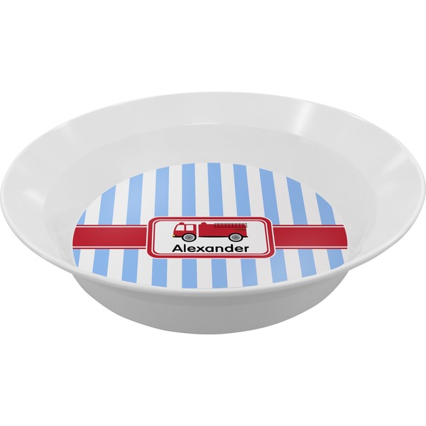 Custom Firetruck Melamine Bowl (Personalized)