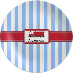 Firetruck Melamine Plate (Personalized)