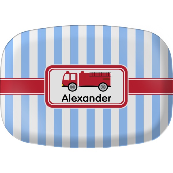 Custom Firetruck Melamine Platter (Personalized)
