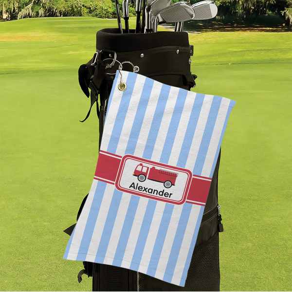 Firetruck Microfiber Golf Towels - Small - LIFESTYLE
