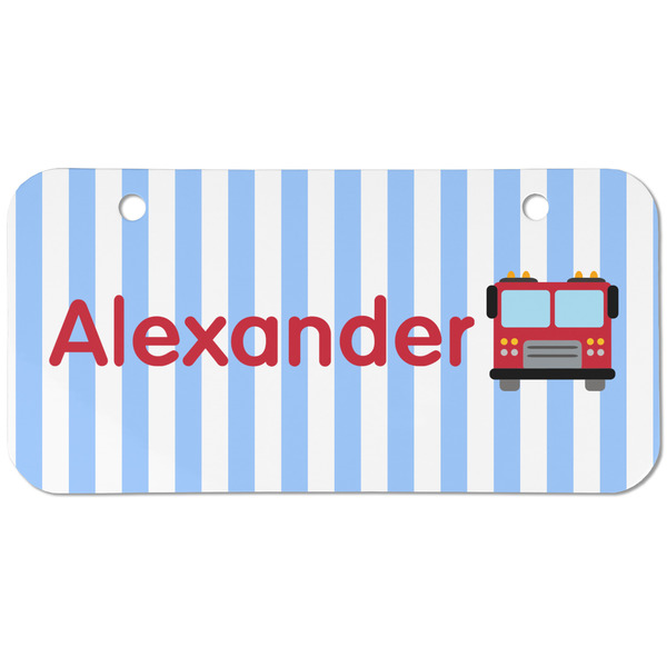 Firetruck Mini Bicycle License Plate - Two Holes