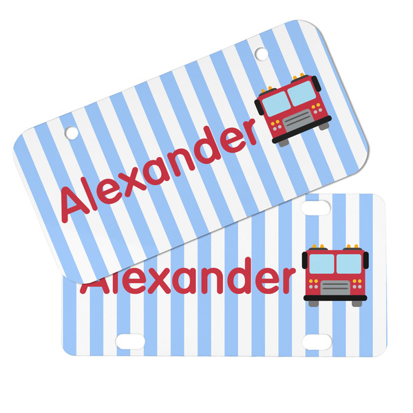 Firetruck Mini License Plates - MAIN (4 and 2 Holes)