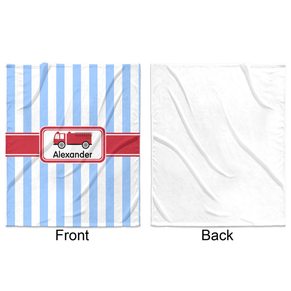 Firetruck Minky Blanket - 50"x60" - Single Sided - Front & Back
