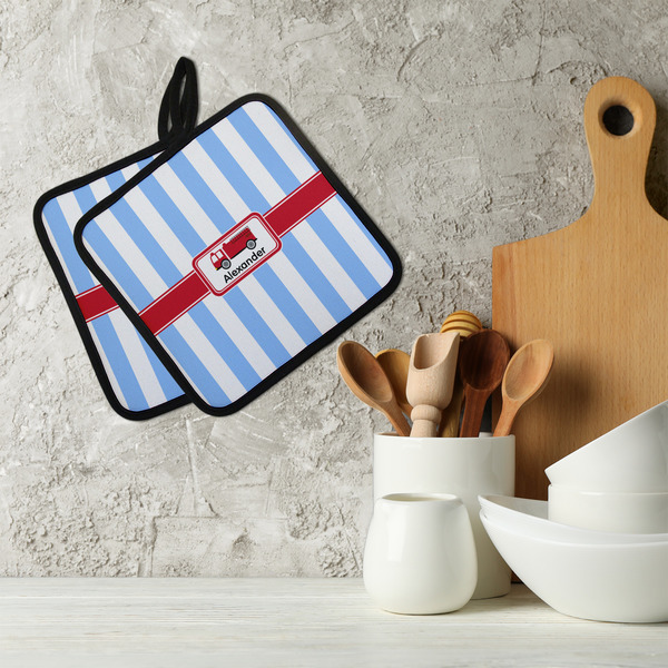 Firetruck Neoprene Pot Holder - Set of 2  LIFESTYLE