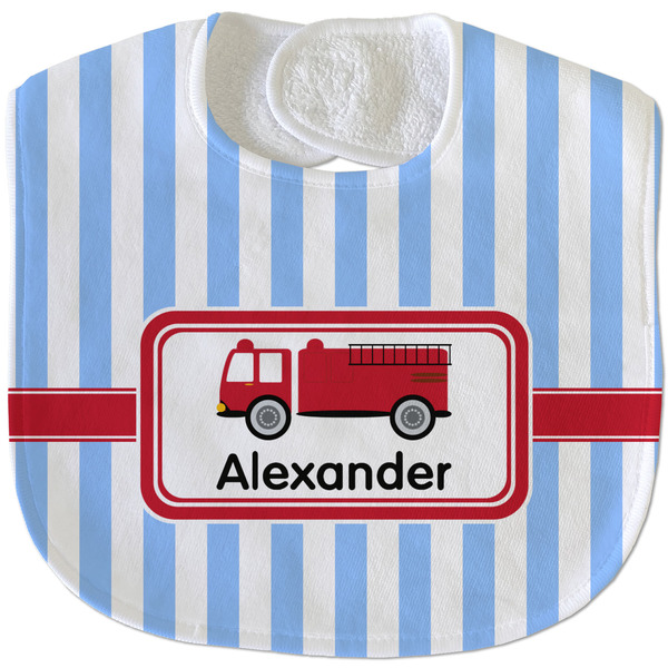 Firetruck New Baby Bib - Closed and Folded