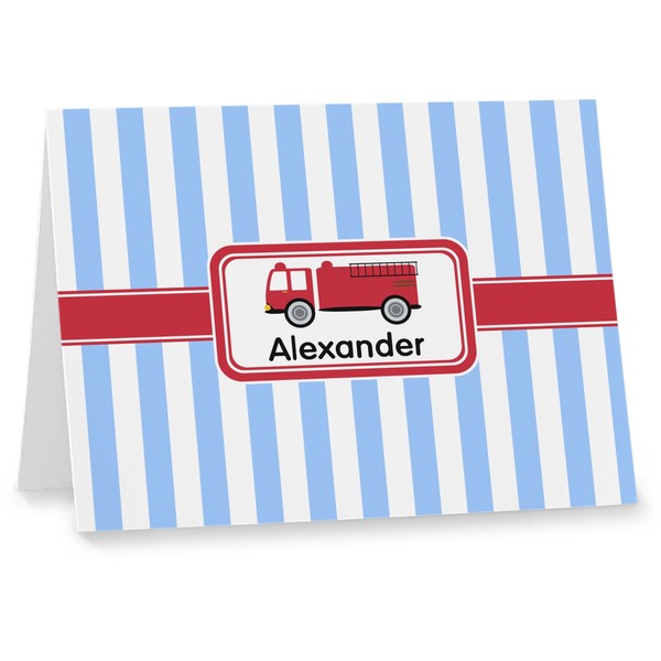 Custom Firetruck Note cards (Personalized)