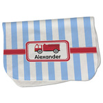 Firetruck Burp Cloth - Fleece w/ Name or Text