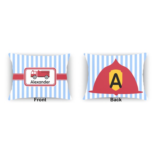 Firetruck  Outdoor Rectangular Throw Pillow (Front and Back)