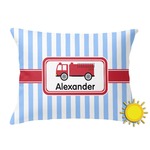 Firetruck Outdoor Throw Pillow (Rectangular) (Personalized)