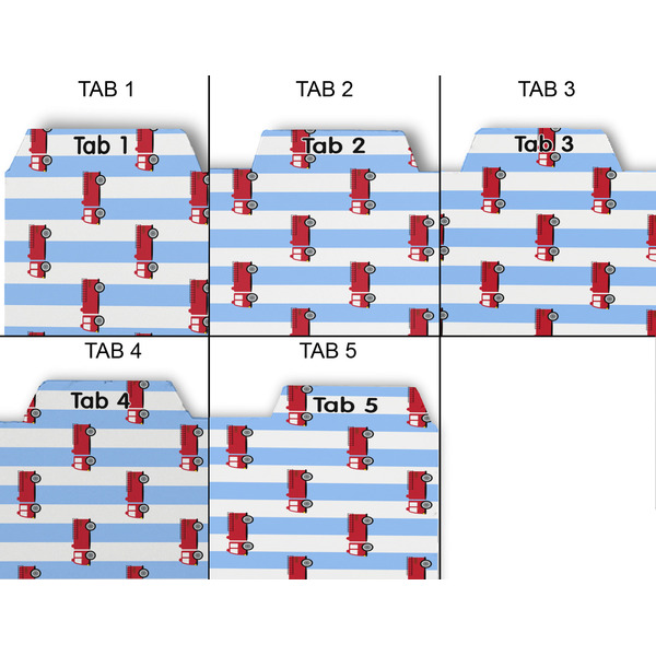 Firetruck Page Dividers - Set of 5 - Approval