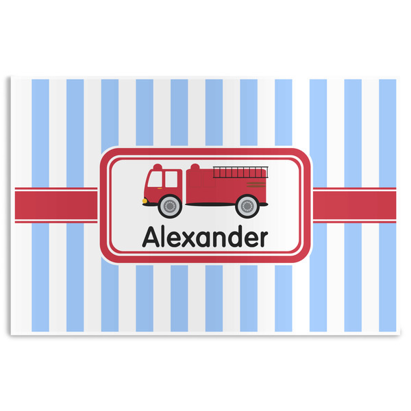 Custom Firetruck Disposable Paper Placemats (Personalized)