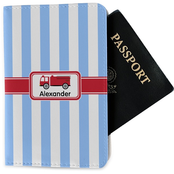 Custom Firetruck Passport Holder - Fabric (Personalized)