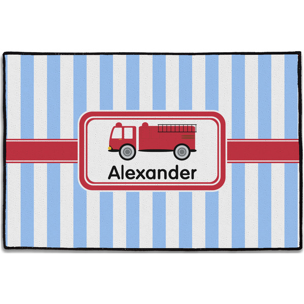 Firetruck Personalized Door Mat - 36x24 (APPROVAL)