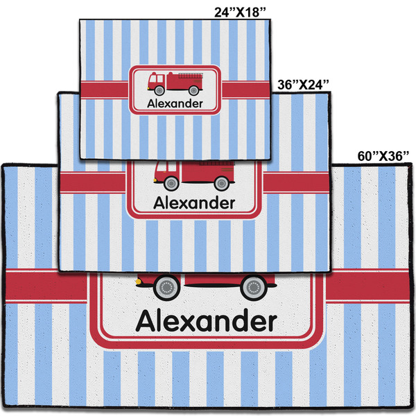 Firetruck Personalized Door Mat - Group Parent IMF
