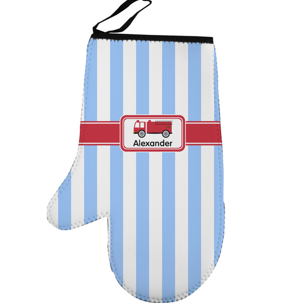 Custom Firetruck Left Oven Mitt (Personalized)