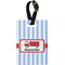 Firetruck Plastic Luggage Tag - Rectangular w/ Name or Text