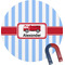 Firetruck Round Fridge Magnet (Personalized)
