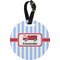 Firetruck Plastic Luggage Tag - Round (Personalized)