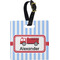 Firetruck Plastic Luggage Tag - Square w/ Name or Text