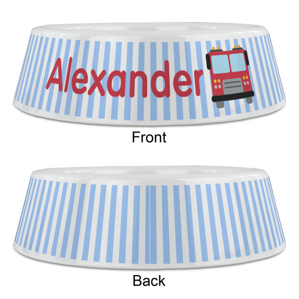 Firetruck Plastic Pet Bowls - Large - APPROVAL