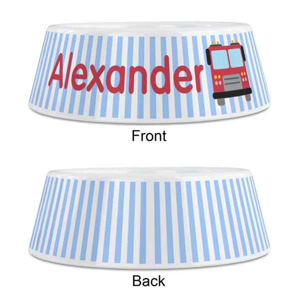 Firetruck Plastic Pet Bowls - Medium - APPROVAL